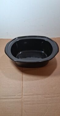 RIVAL 3745 Black Ceramic Insert  Crock Pot Slow Cooker 10 1/2" X 14 1/2".
